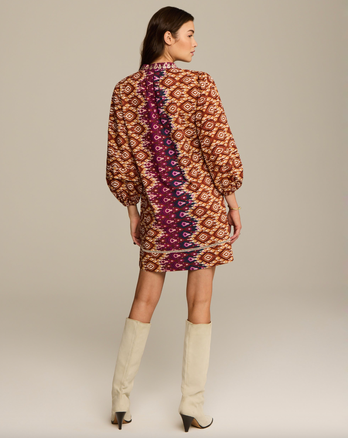Hailey Dress Graduated Ikat Multi