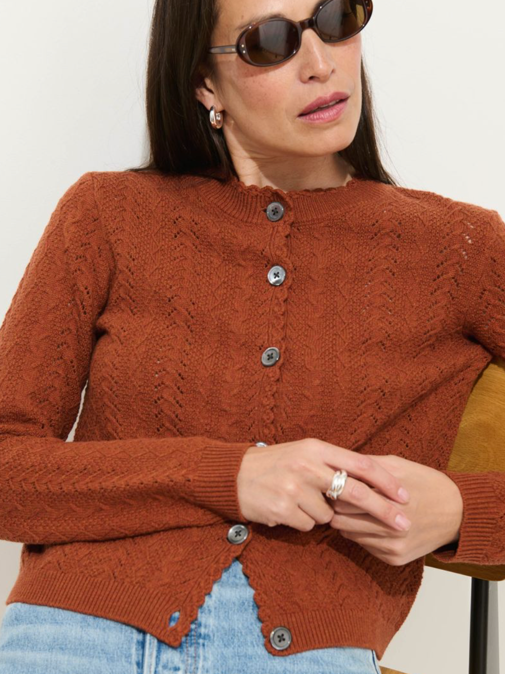 Annalise Sweater in Wool Rust