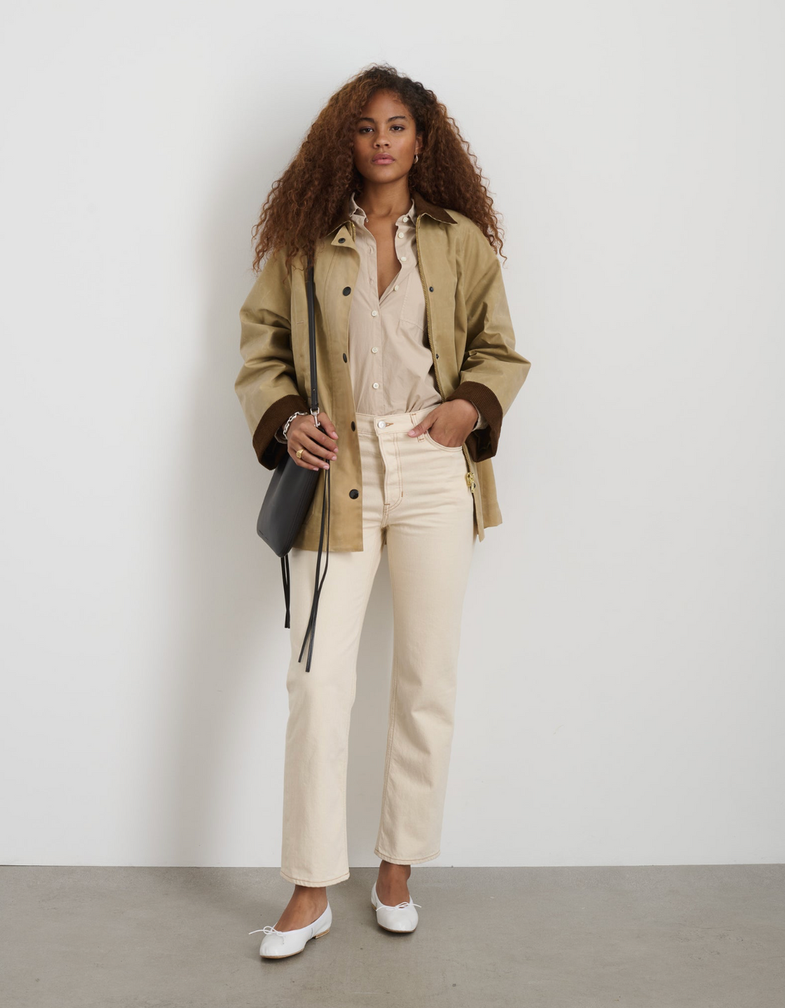 Chiltern Street Jacket In Waxed Cotton Khaki