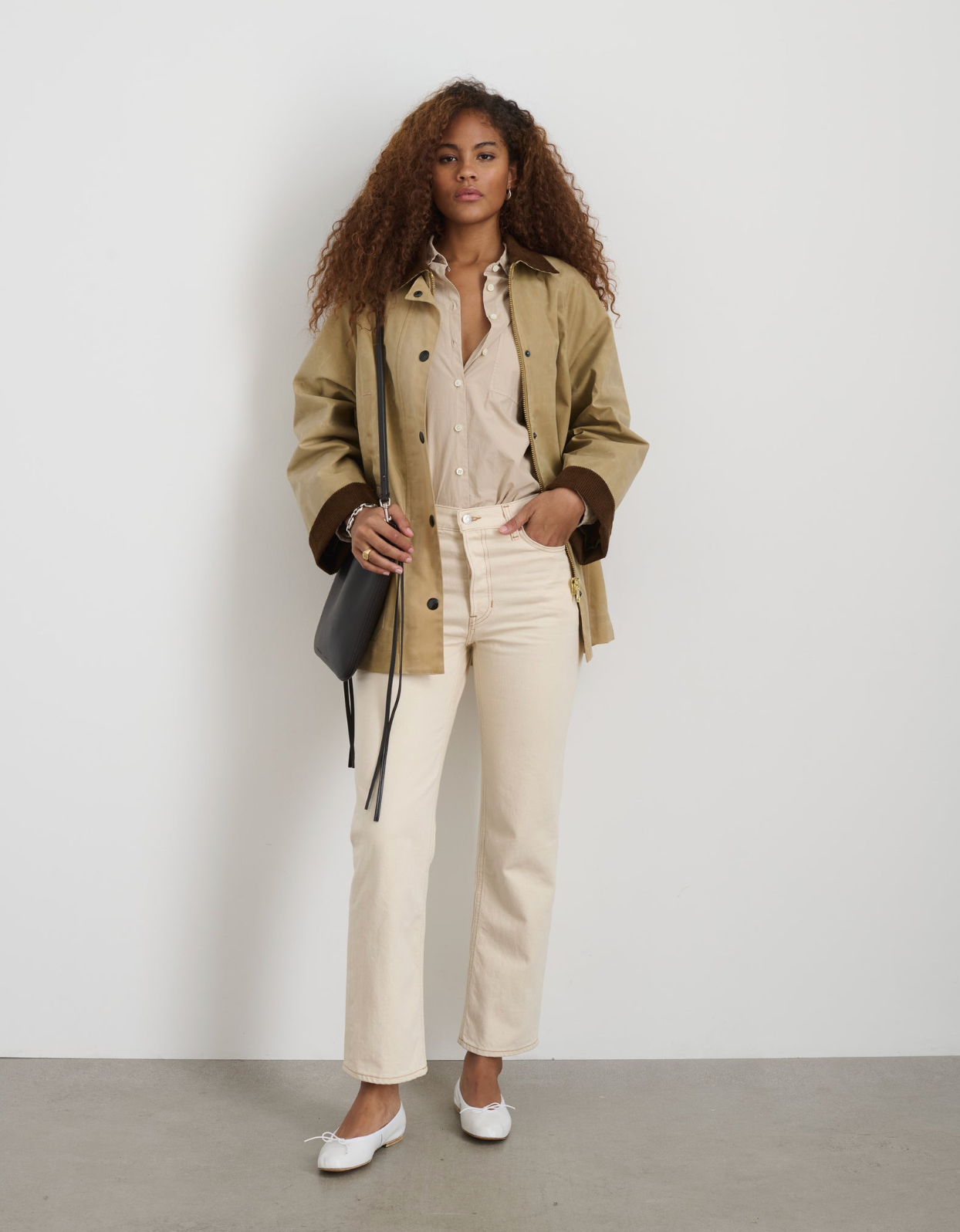 Chiltern Street Jacket In Waxed Cotton Khaki