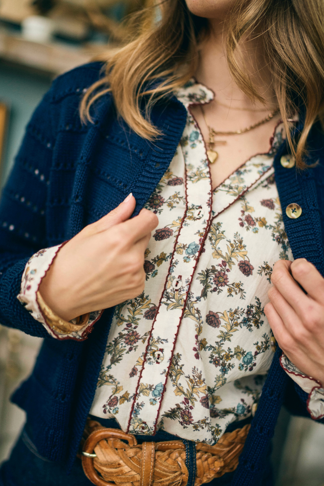 Harper Top In Harvest Toile