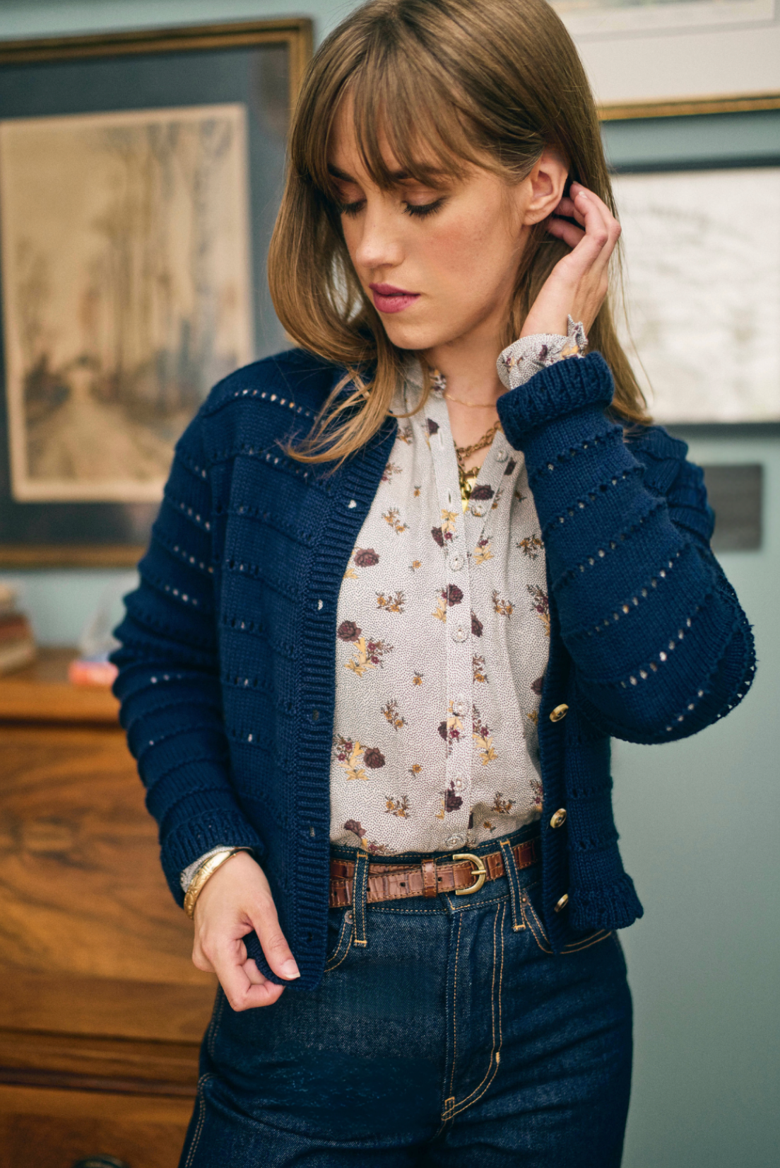 Chelsea Cardigan Night Sky