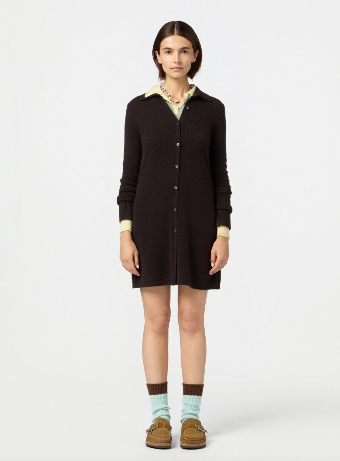 Mini Showtime Shirt Dress Burnt Cocoa