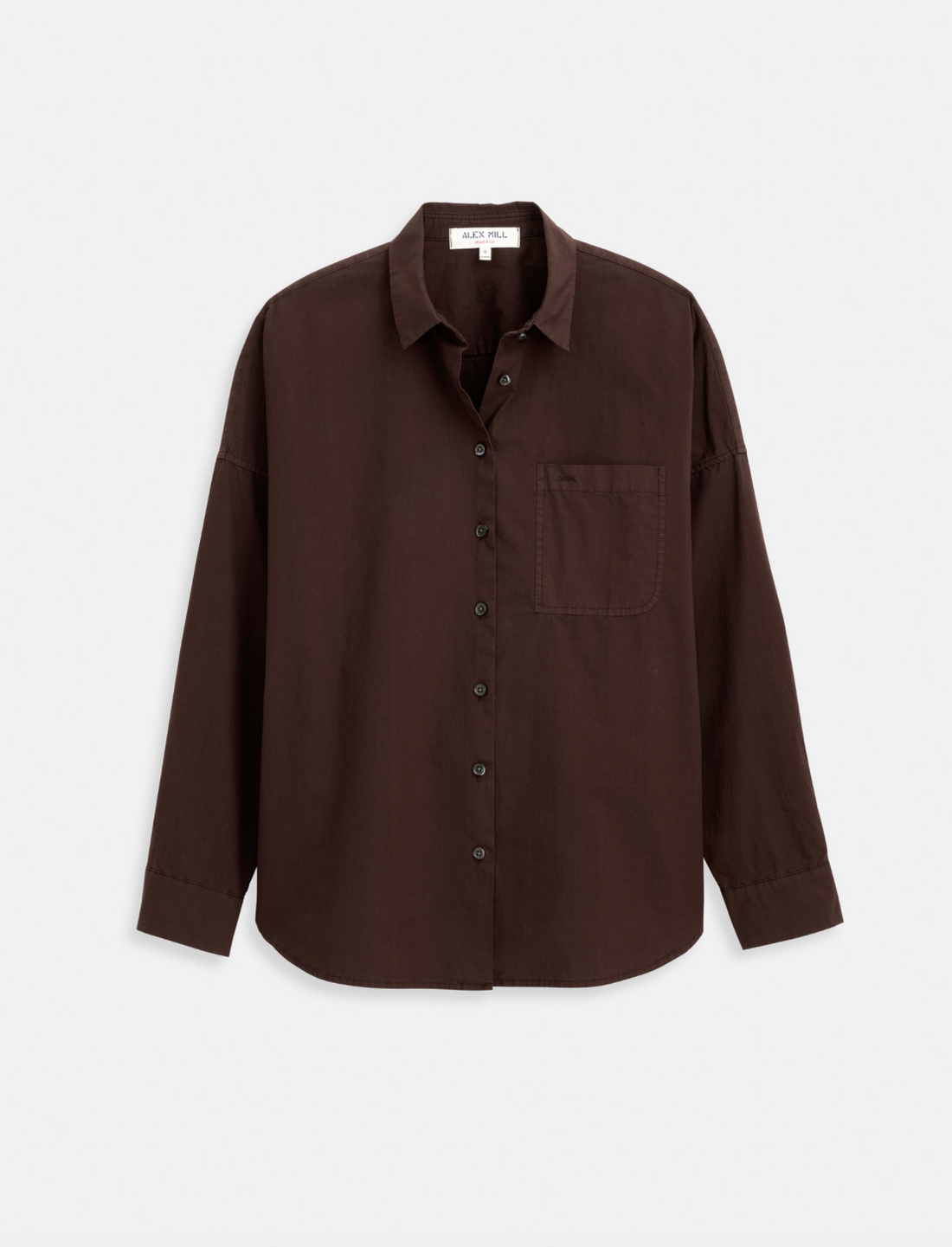 Jo Shirt In Paper Poplin Dark Chocolate