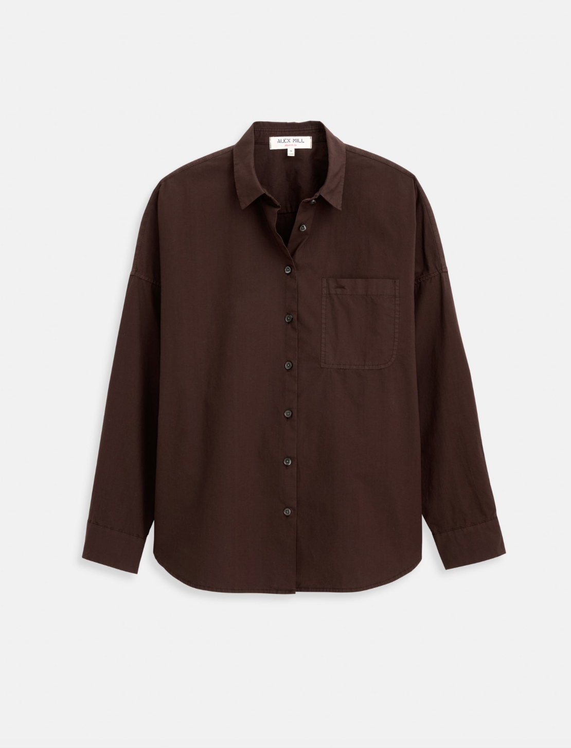 Jo Shirt In Paper Poplin Dark Chocolate