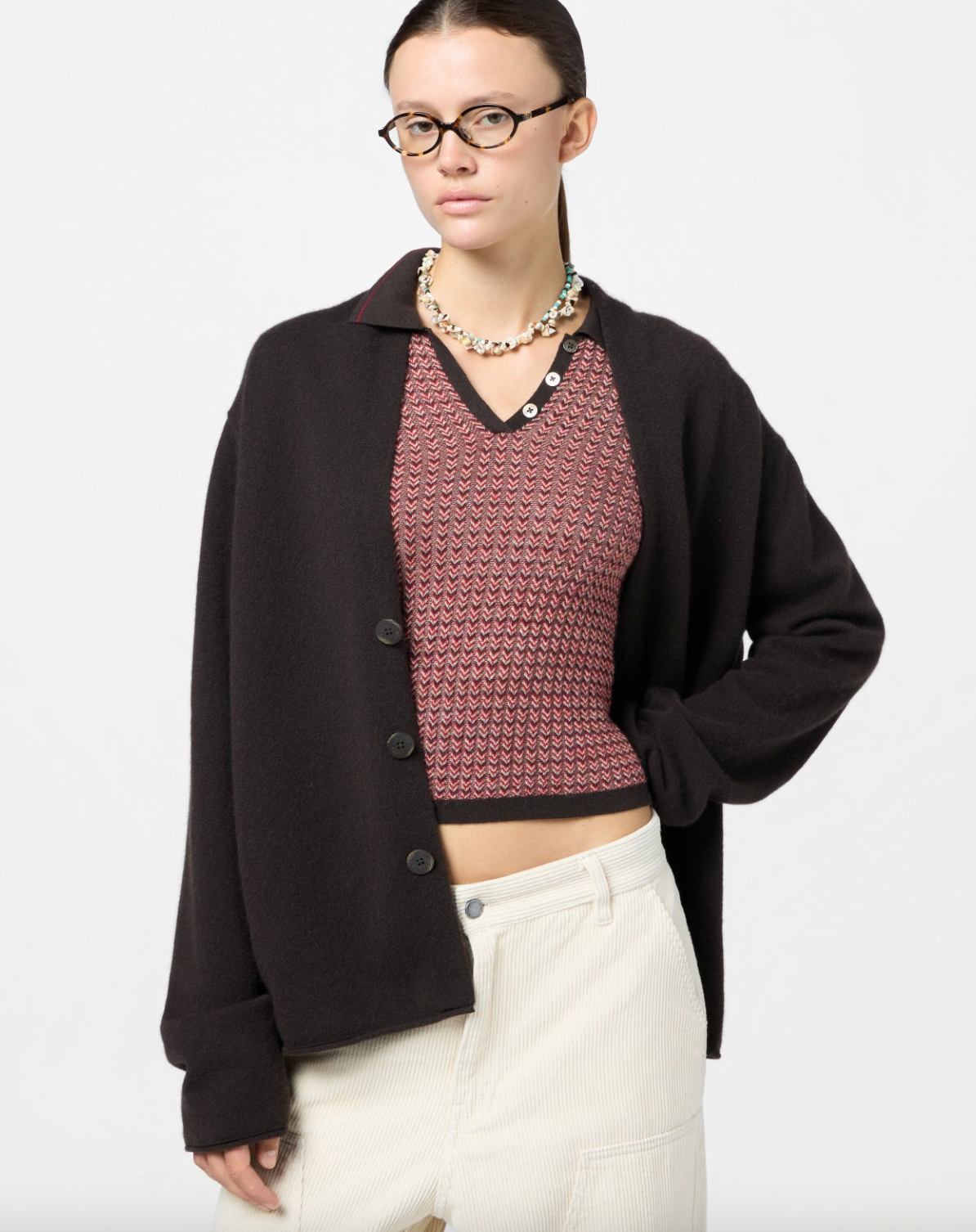 Everywear Cardigan Burnt Cocoa