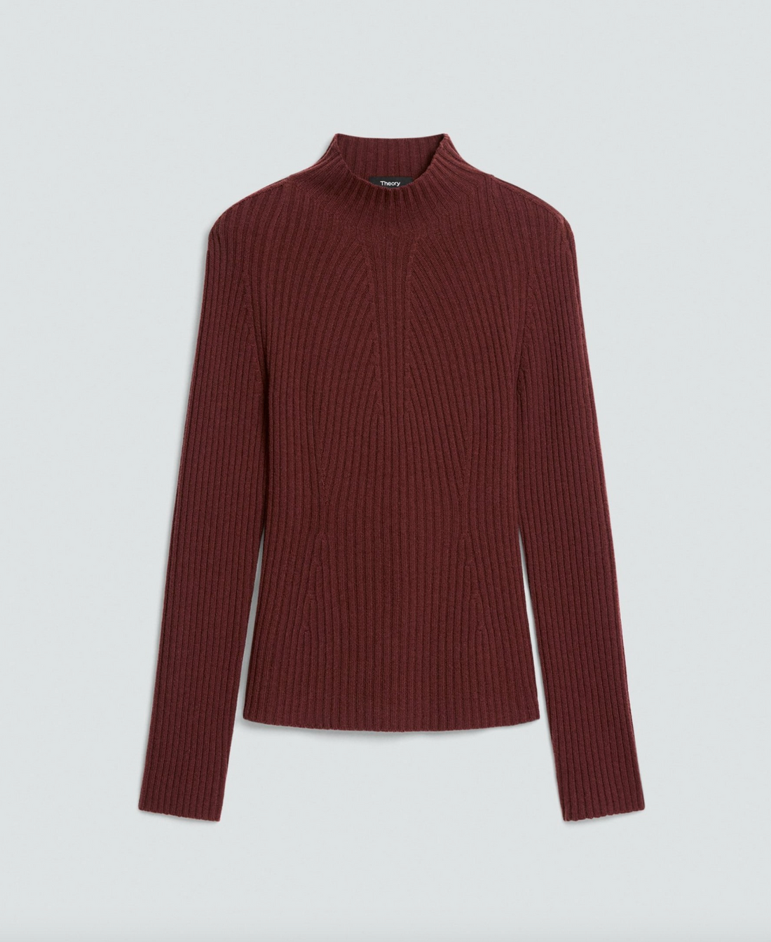 Traveling Ribbed Sweater Cashmere Oxblood Red