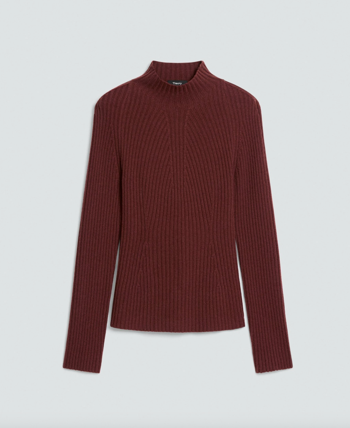 Traveling Ribbed Sweater Cashmere Oxblood Red