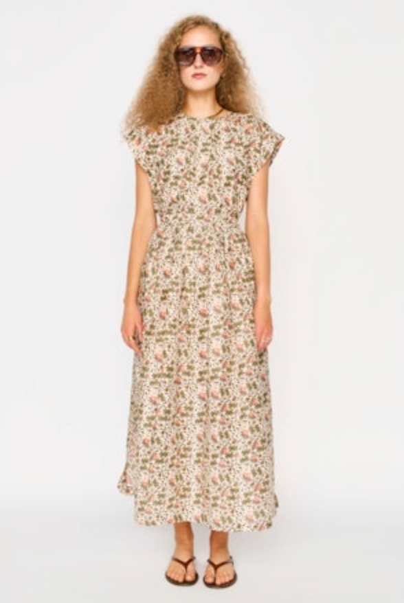 Merida Dress in Pink Cowhide