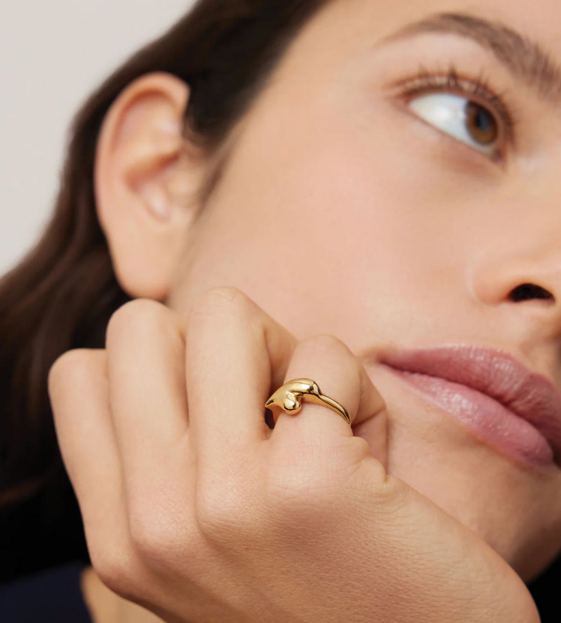 Heart Signet Ring Gold