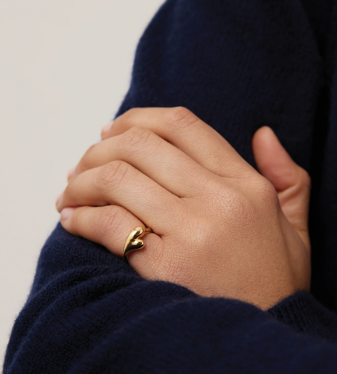 Heart Signet Ring Gold
