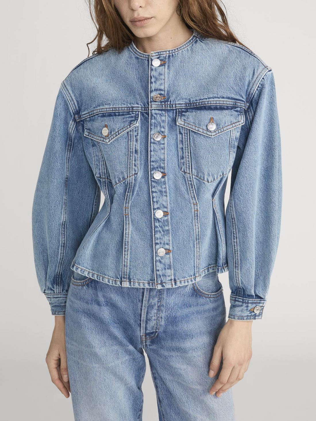 The Nipped Collarless Jacket