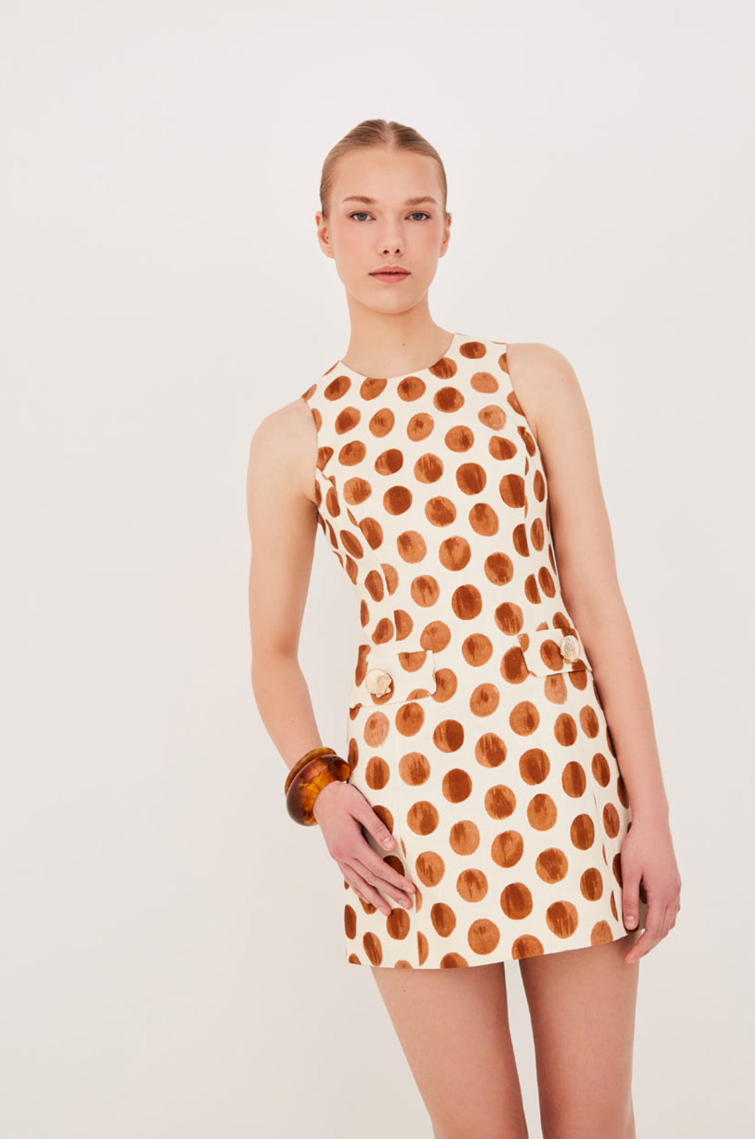 Posie Dress Celeste Spot Ginger