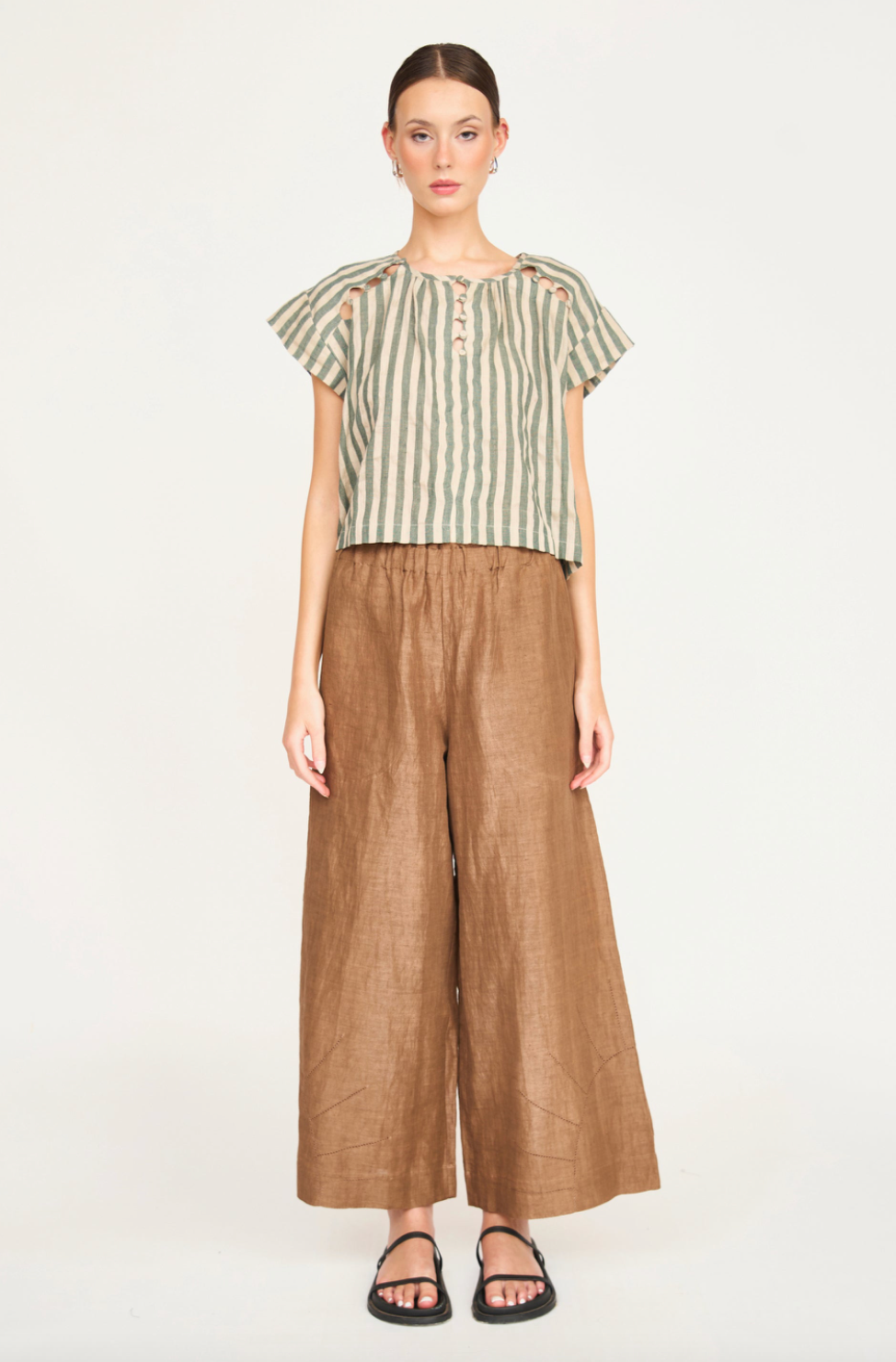 Merida Cutout Top in Safari Stripe