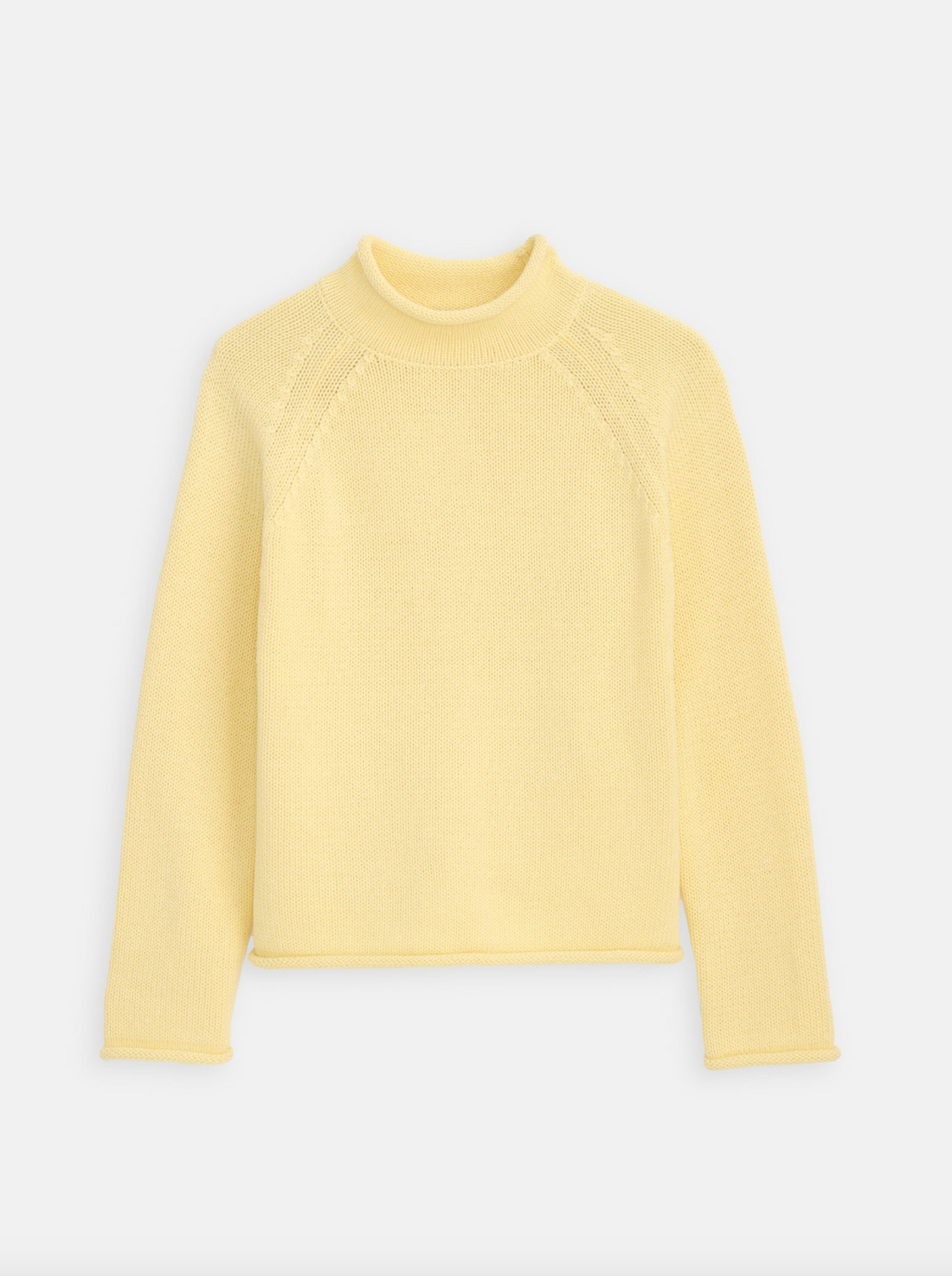 Eastport Rollneck in Cotton Double Cream