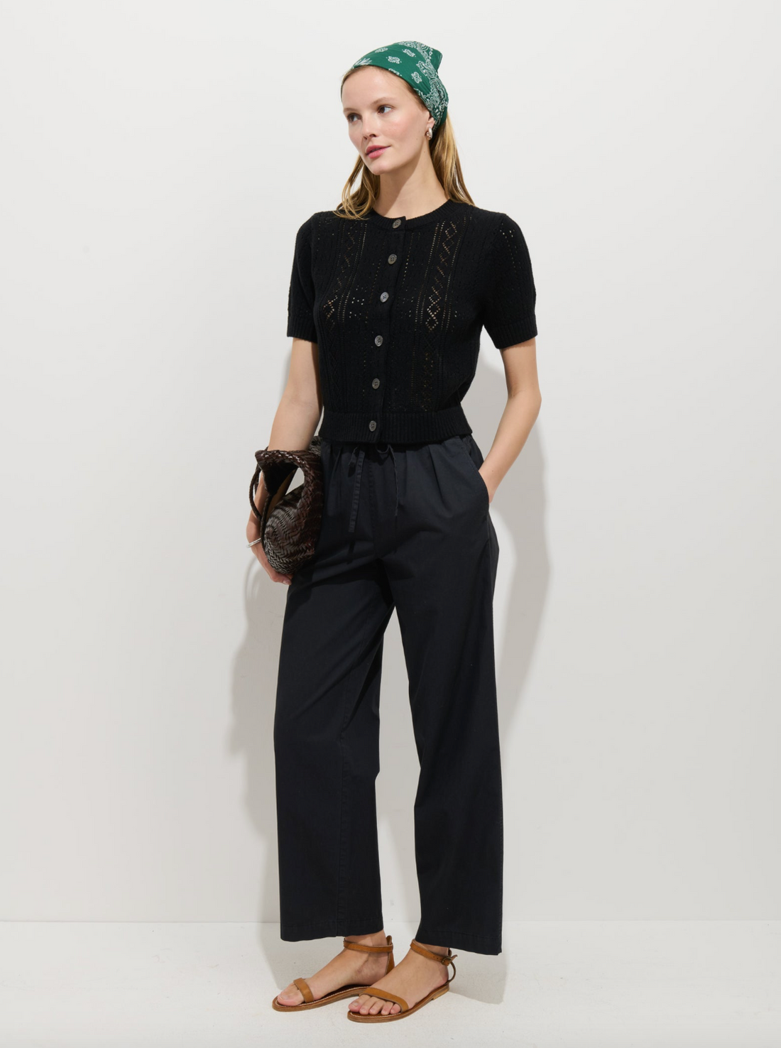 Hudson Pant in Summer Twill Black