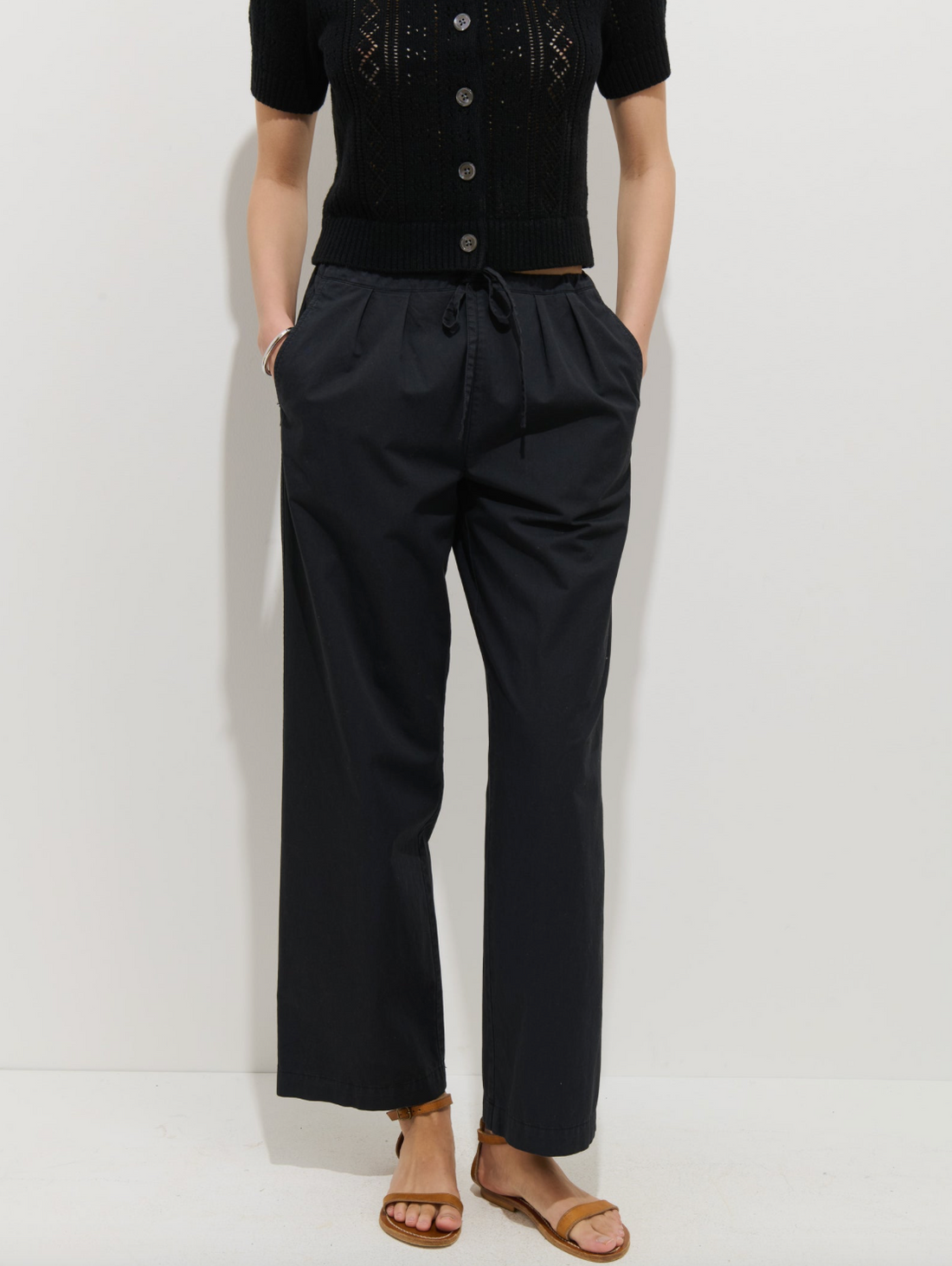 Hudson Pant in Summer Twill Black