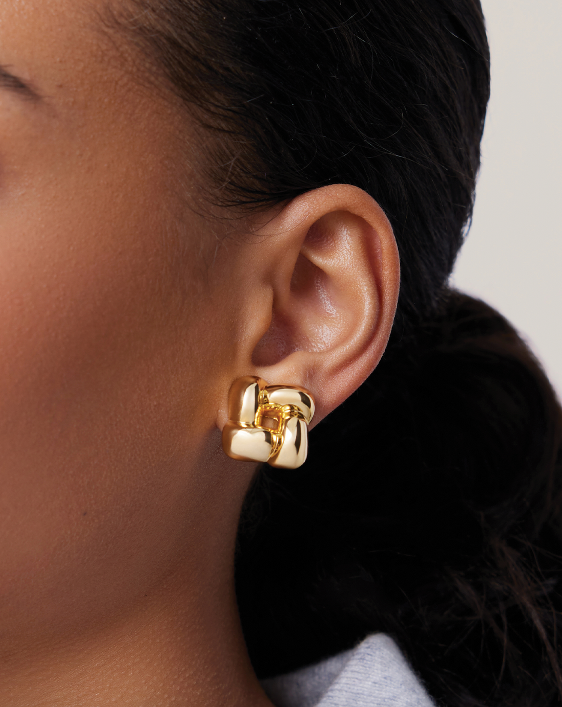 Small Woven Square Earrings