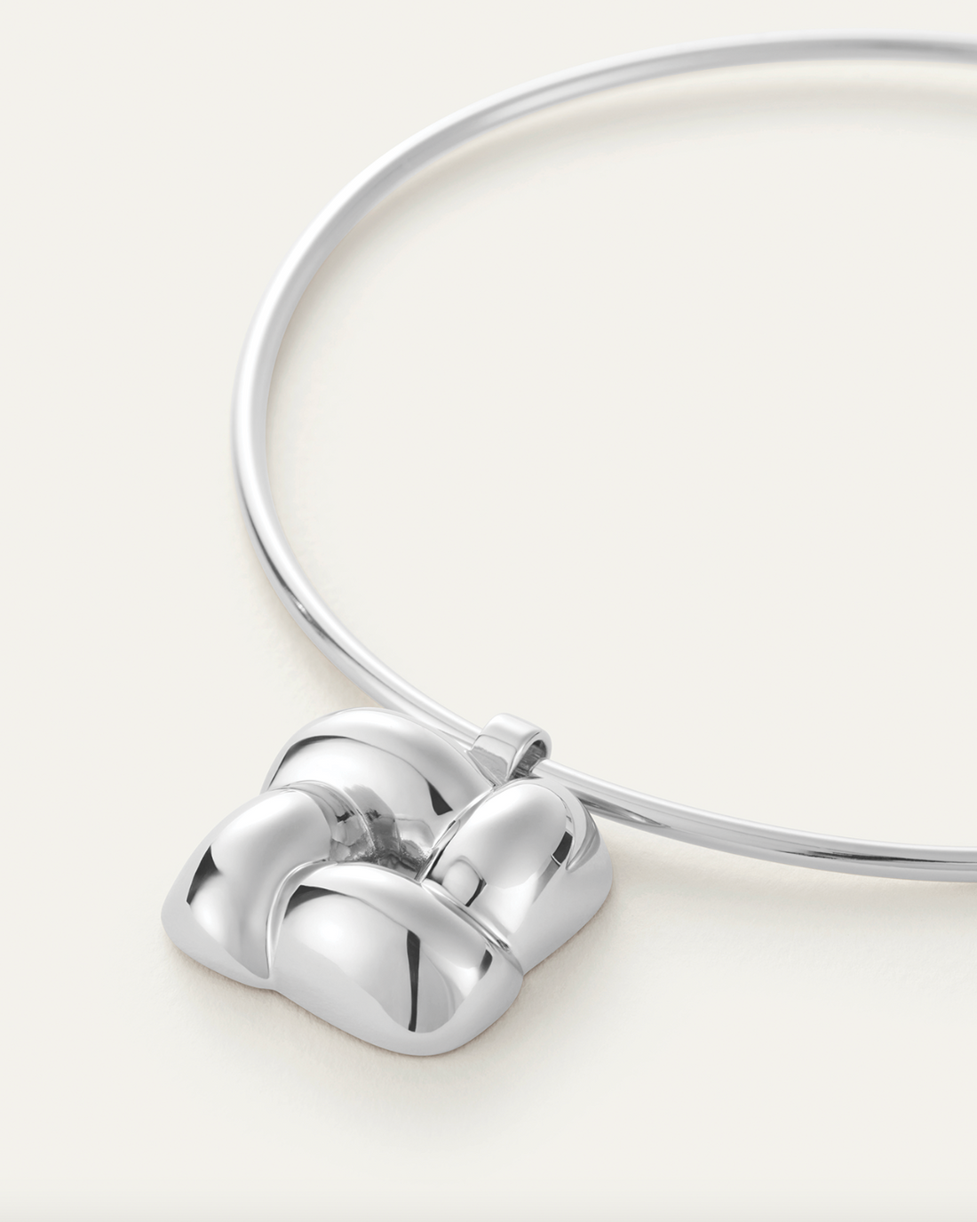 Woven Square Collar Silver