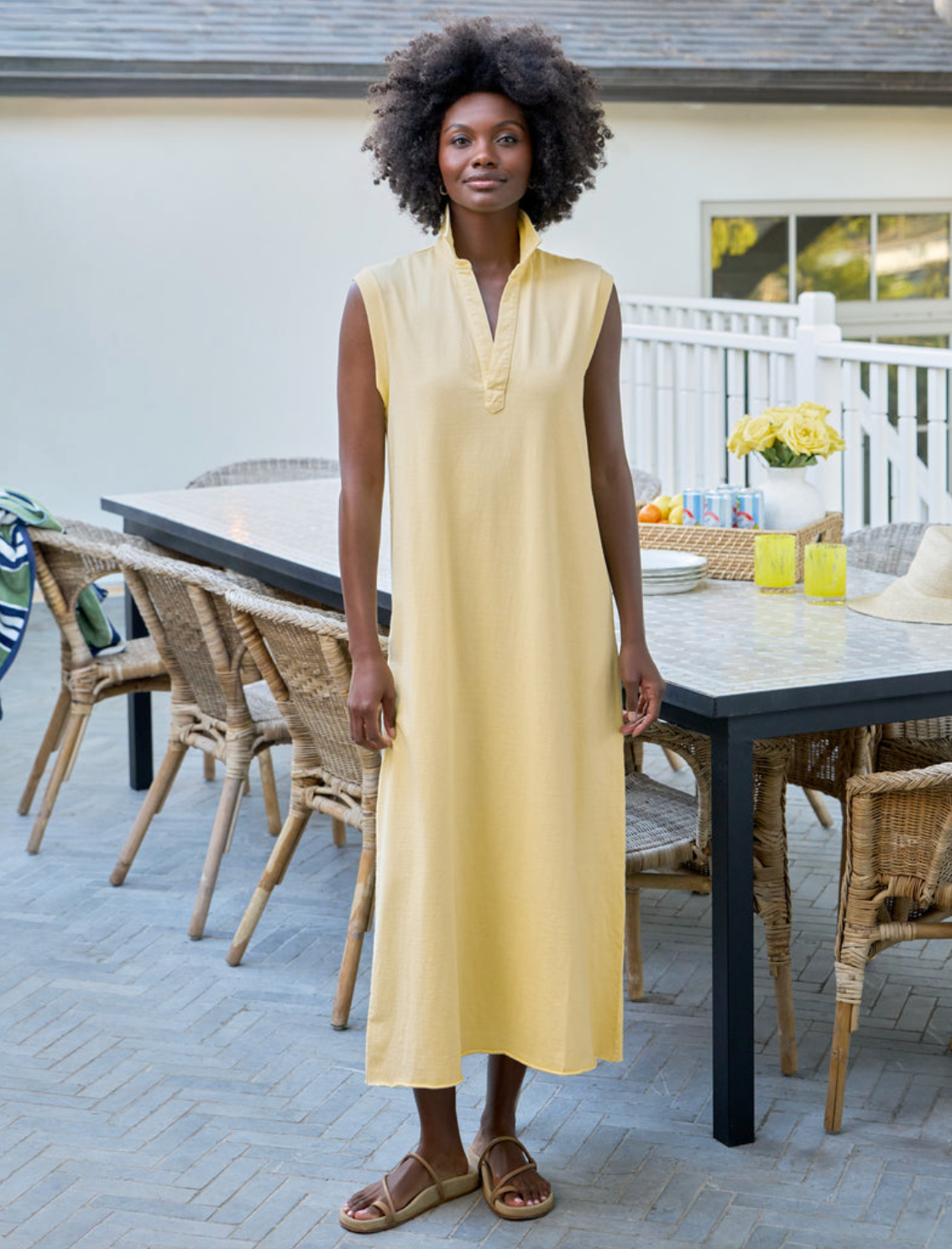 Lily Popover Henley Tank Maxi Dress
