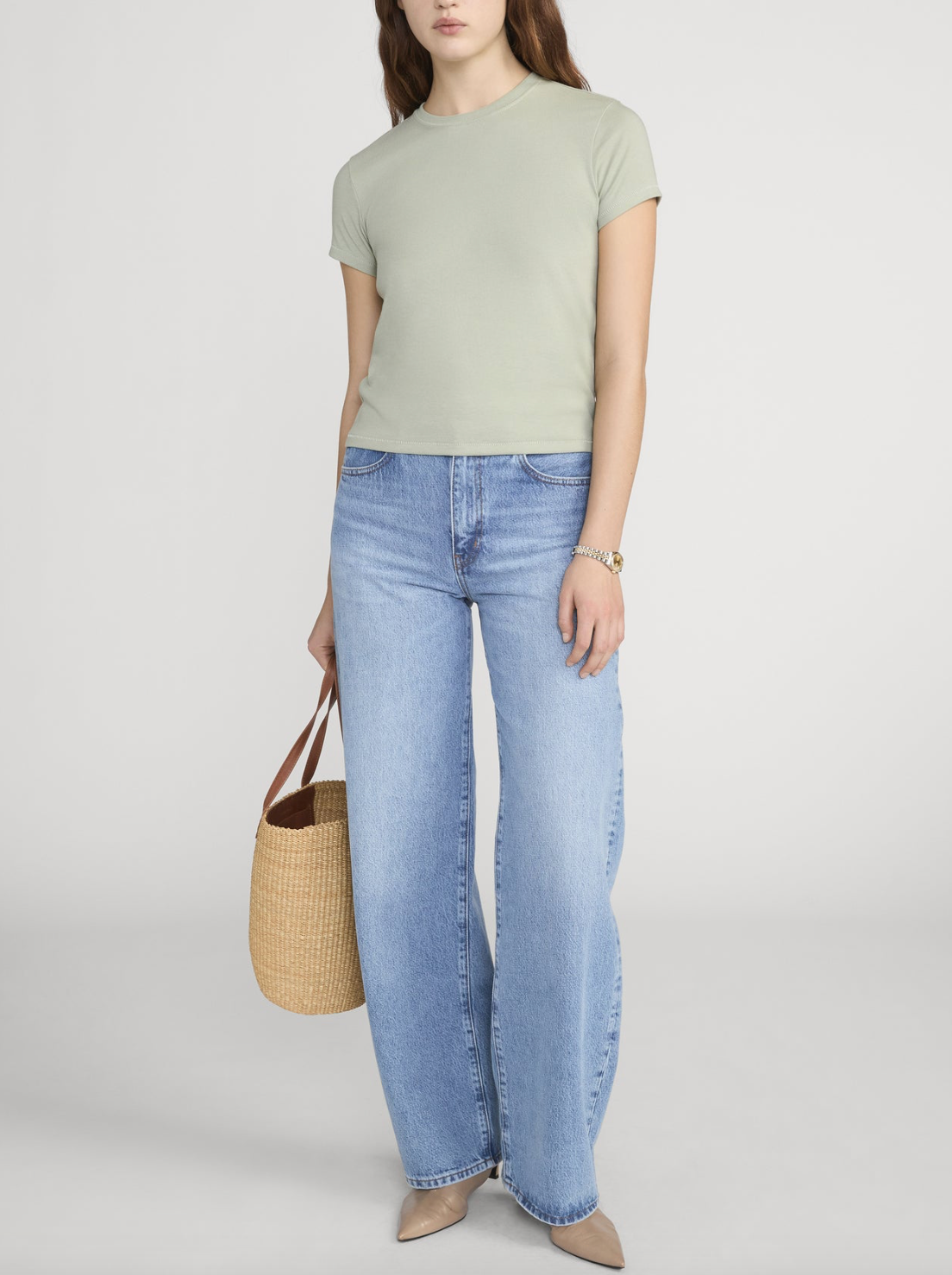 The Vintage Baby Tee Sage