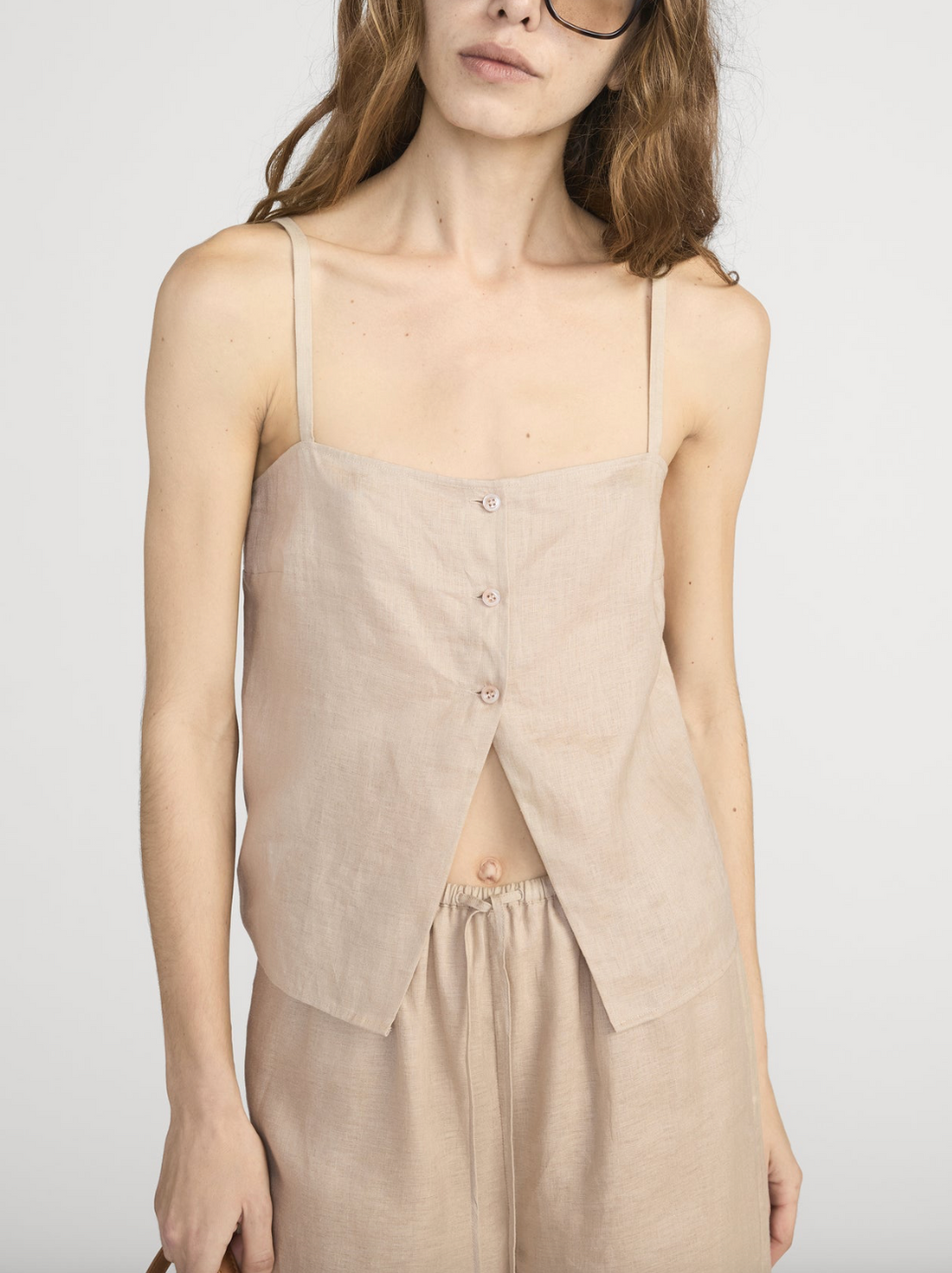 The Linen Button Cami