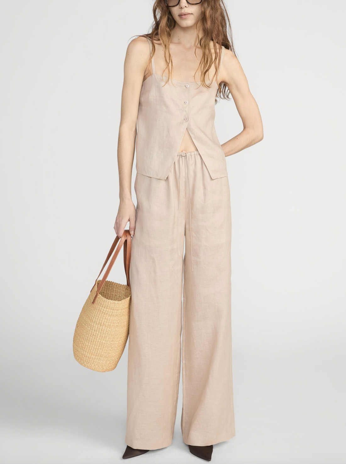 The Linen Button Cami