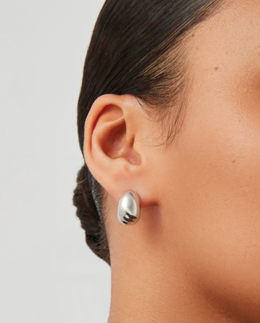 Small Nell Hoops Silver