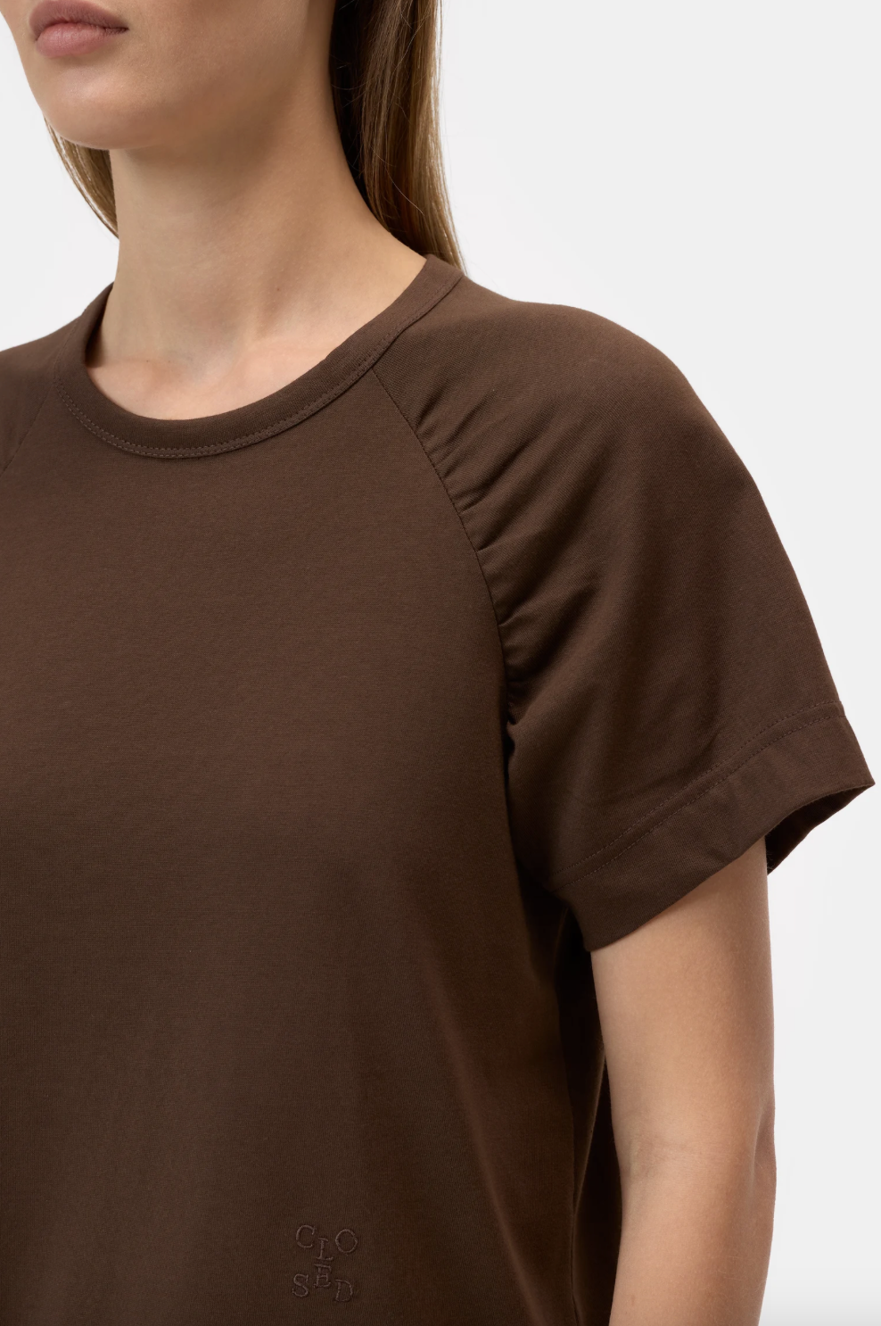 Gathered T-Shirt Maple Brown