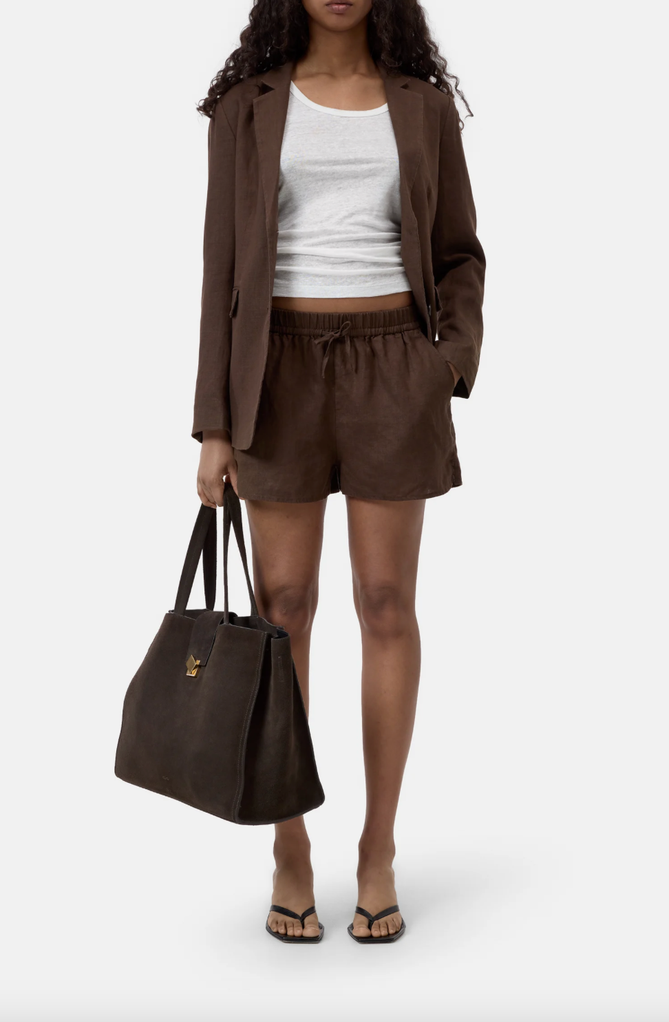 Elastic Shorts Maple Brown