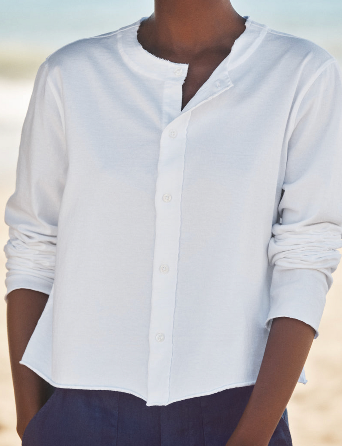 Jackie T-Shirt Cardigan White