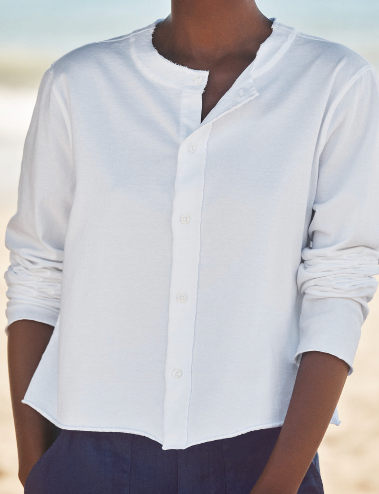 Jackie T-Shirt Cardigan White