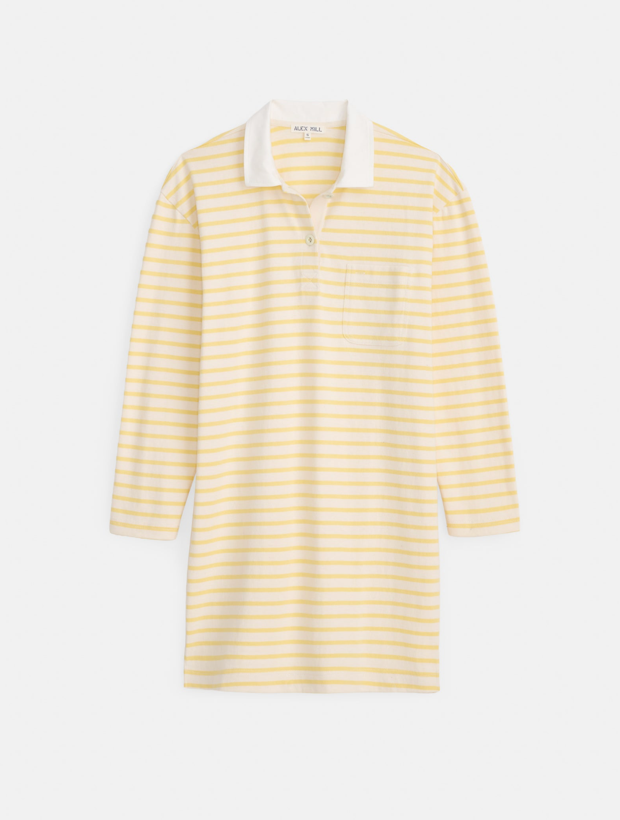 Rugby Dress in Stripe Natural/Yellow