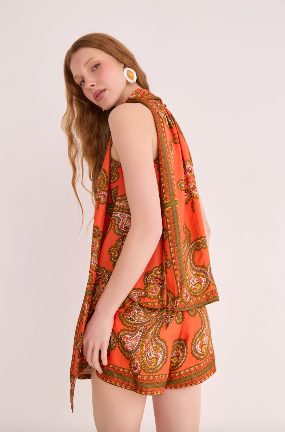 Sundance Halter Top Sierra Paisley Orange
