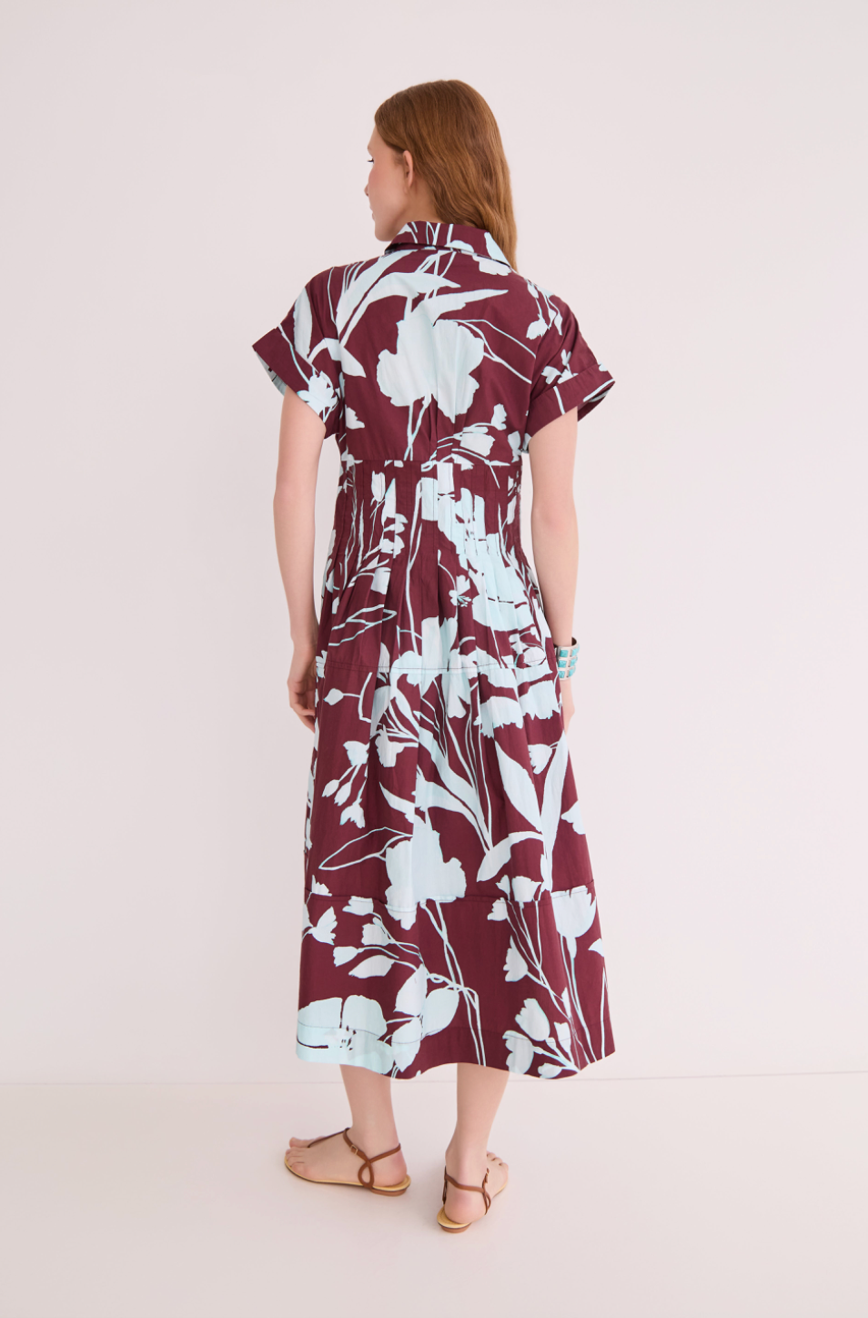 Nash Midi Dress Botanic Maroon