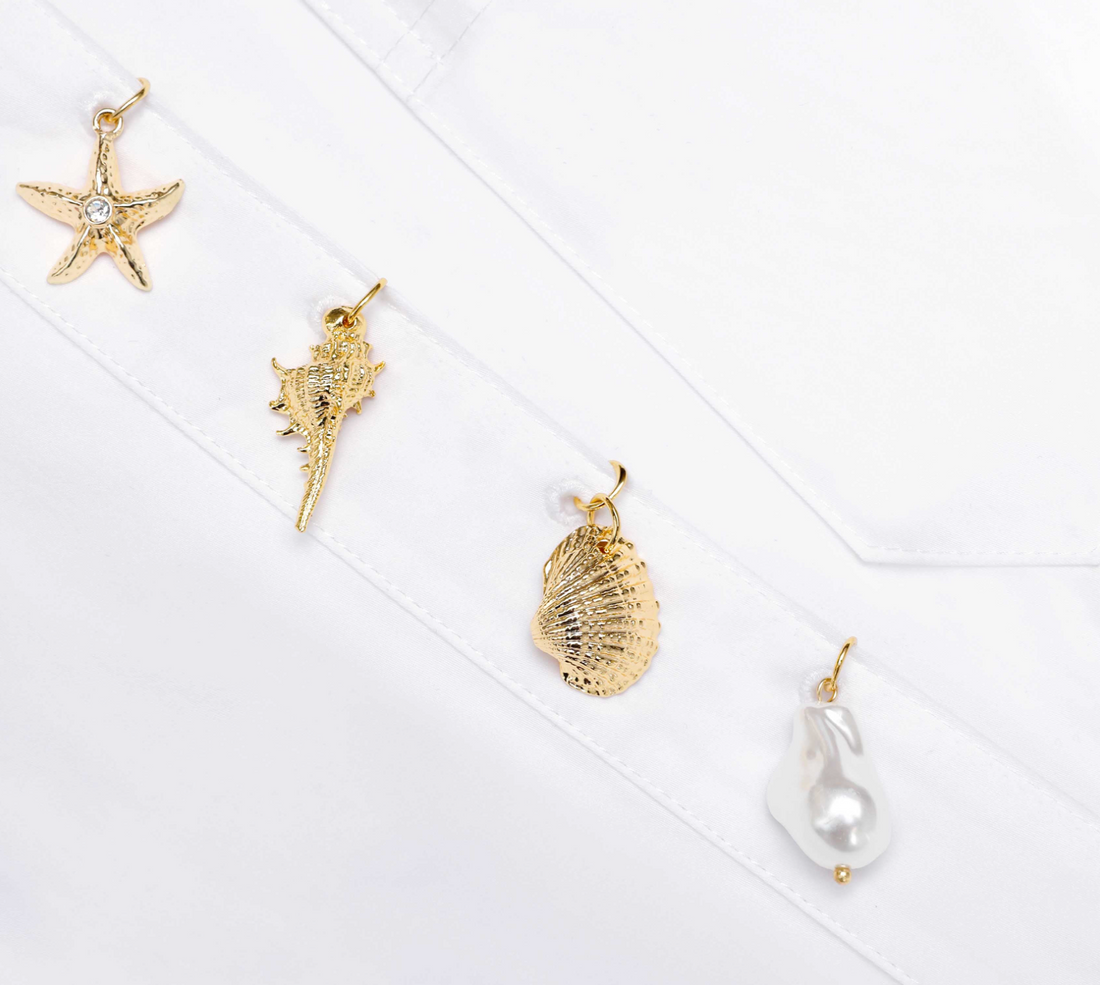 White Cotton Gathered Mini Dress