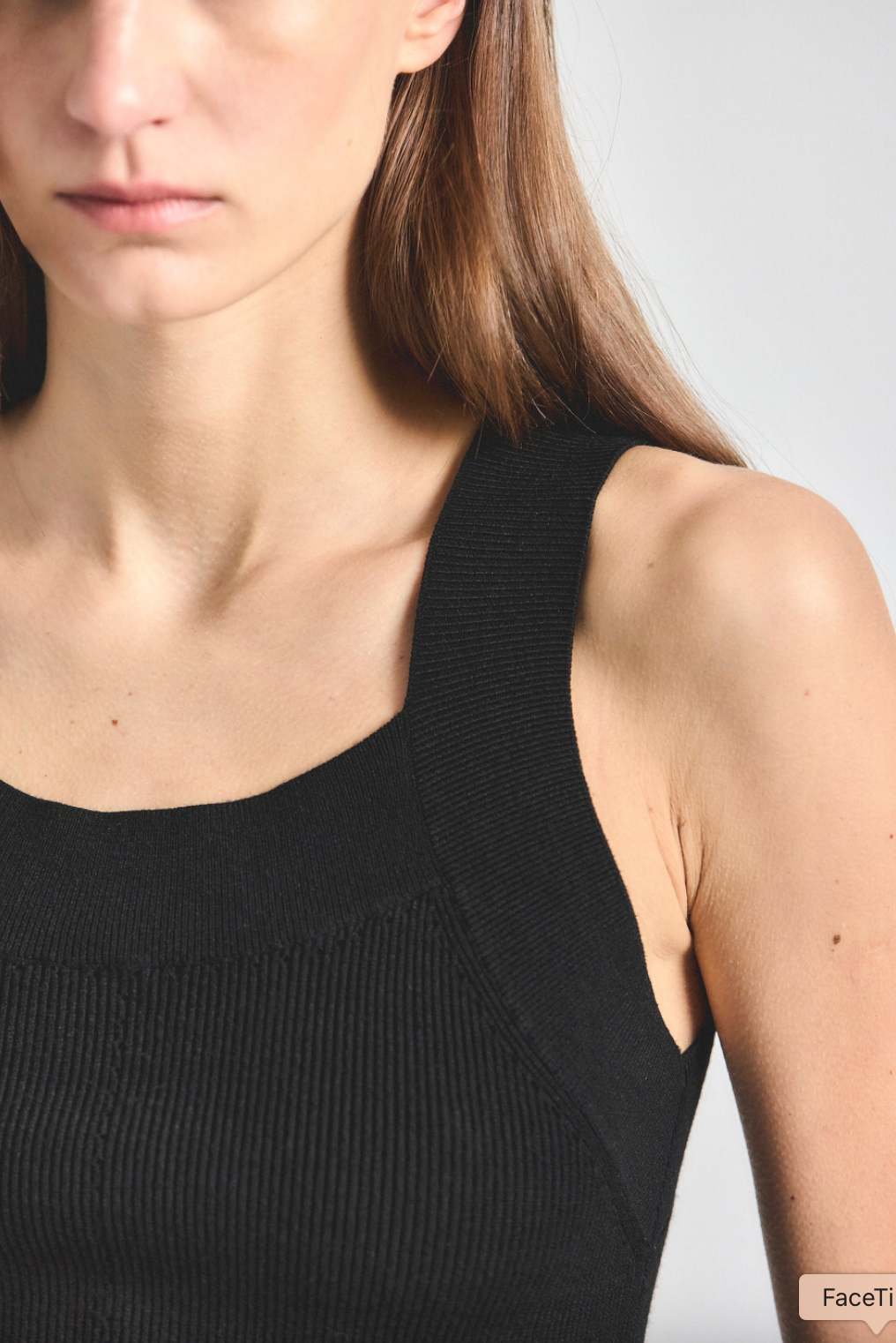 Dakota Compact Knit Tank Top Black