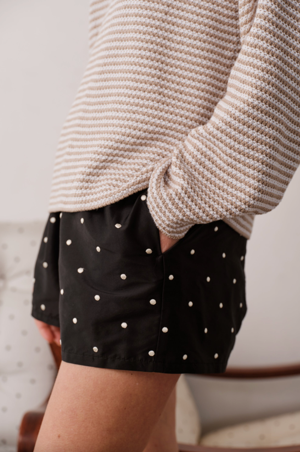 The Taffeta Tap Short Jet Polka Dot