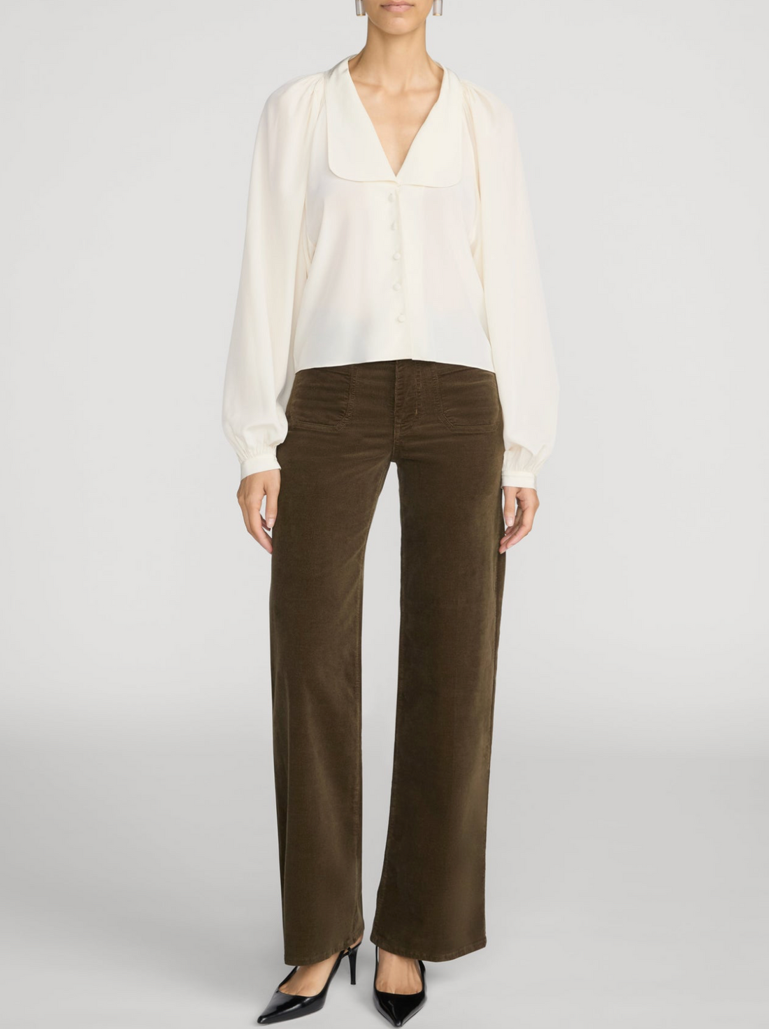 Le Slim Palazzo Modernist Pocket Corduroy