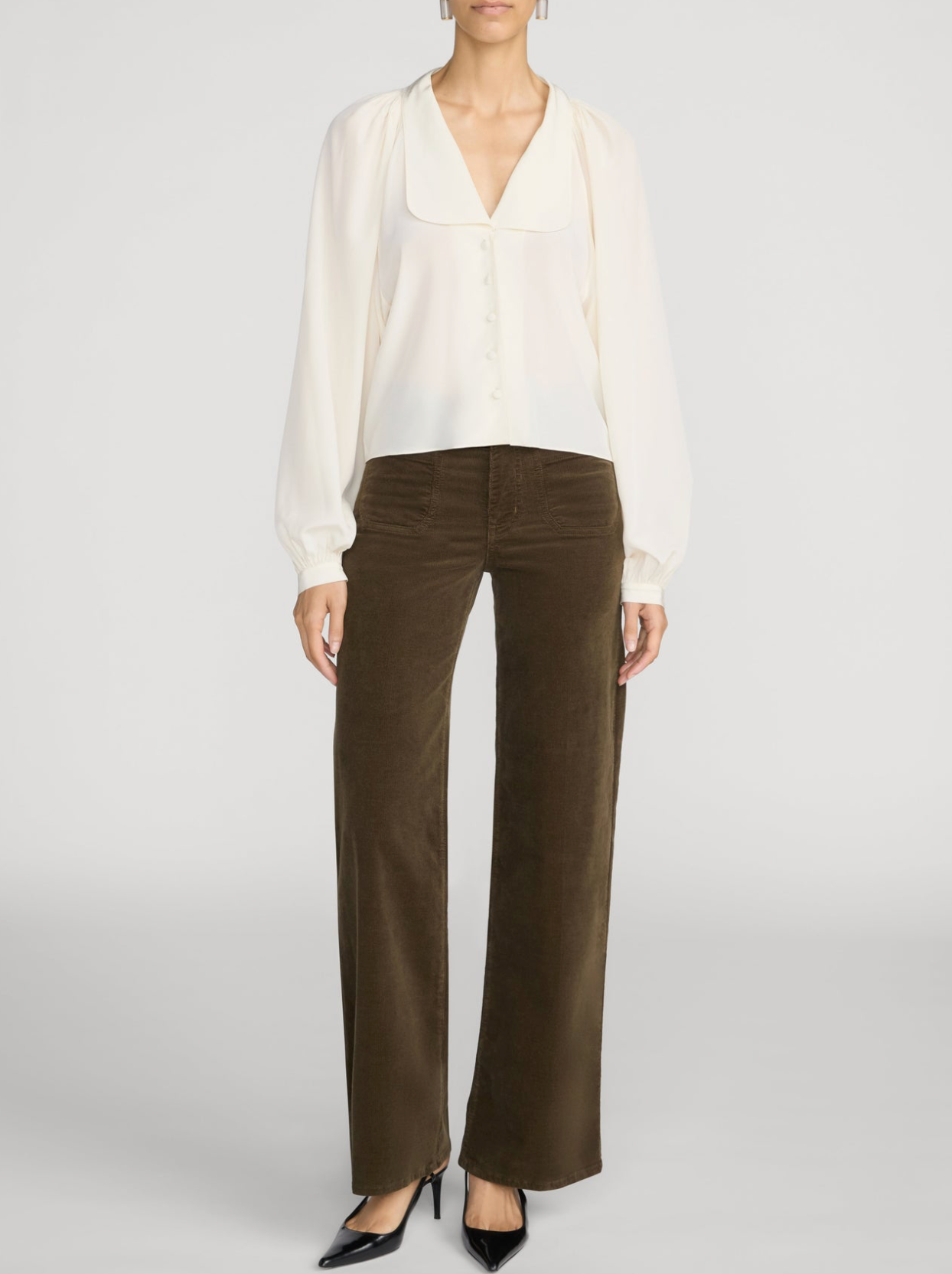Le Slim Palazzo Modernist Pocket Corduroy