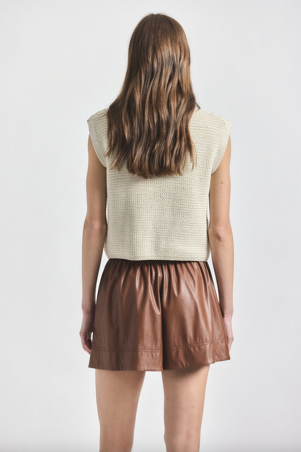 Louise Light Weight Faux Leather Short