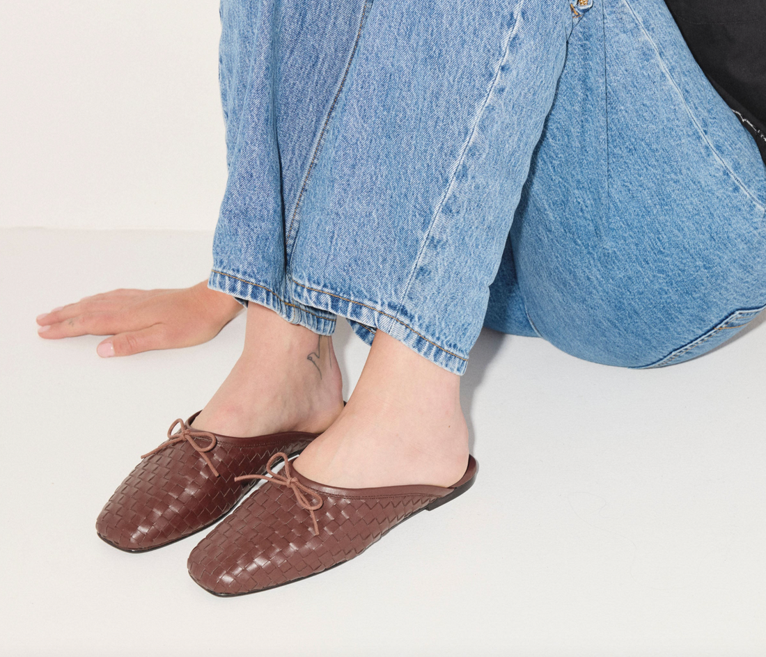 Cami Umber Woven Mule