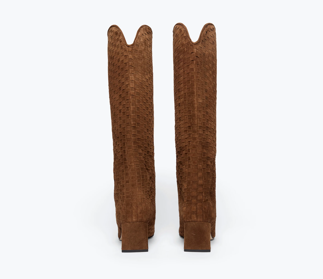 Lennox Toffee Woven Suede