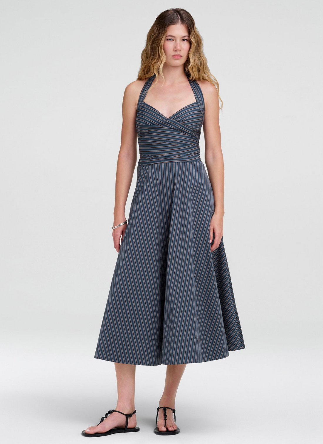Magnolia Dress Carbon Blue Multi