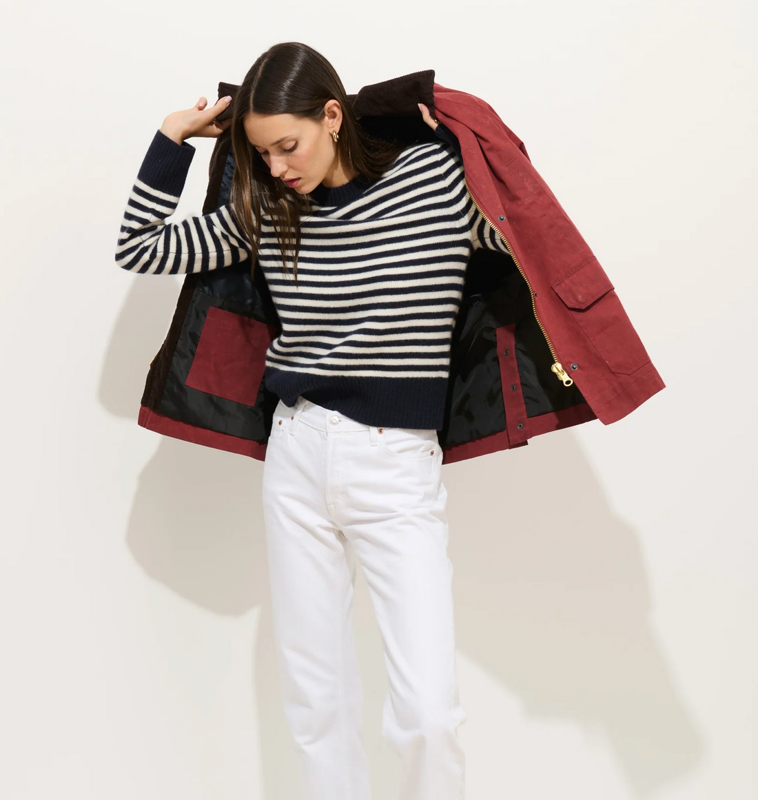 Marais Striped Sweater Navy/Ivory