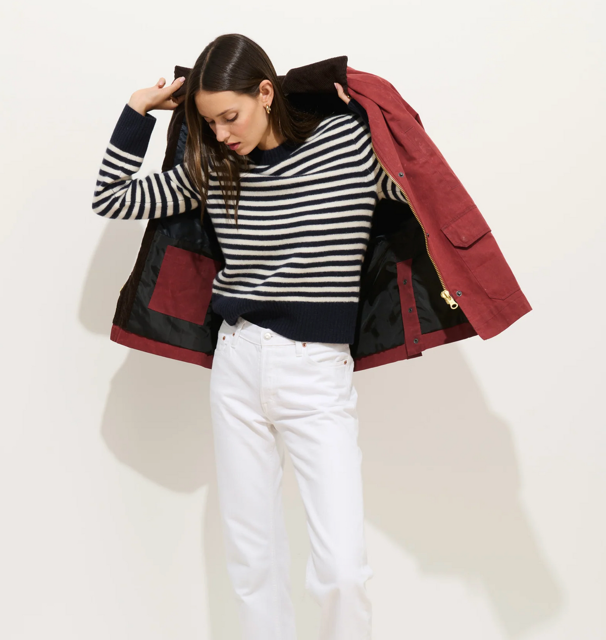 Marais Striped Sweater Navy/Ivory