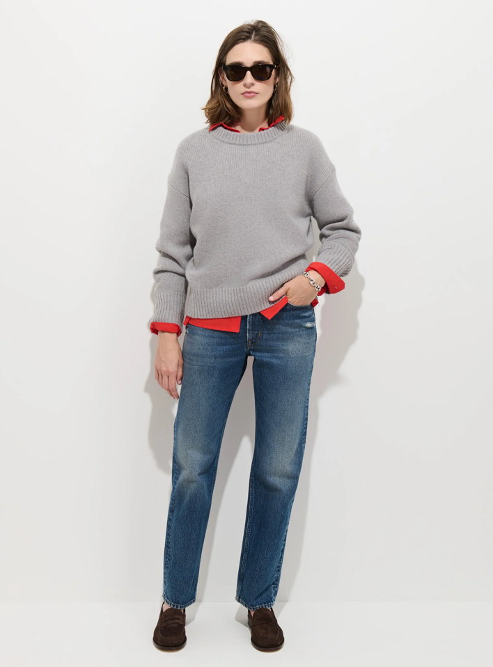 Nottinghill Sweater In Wool Cotton Blend March Hare