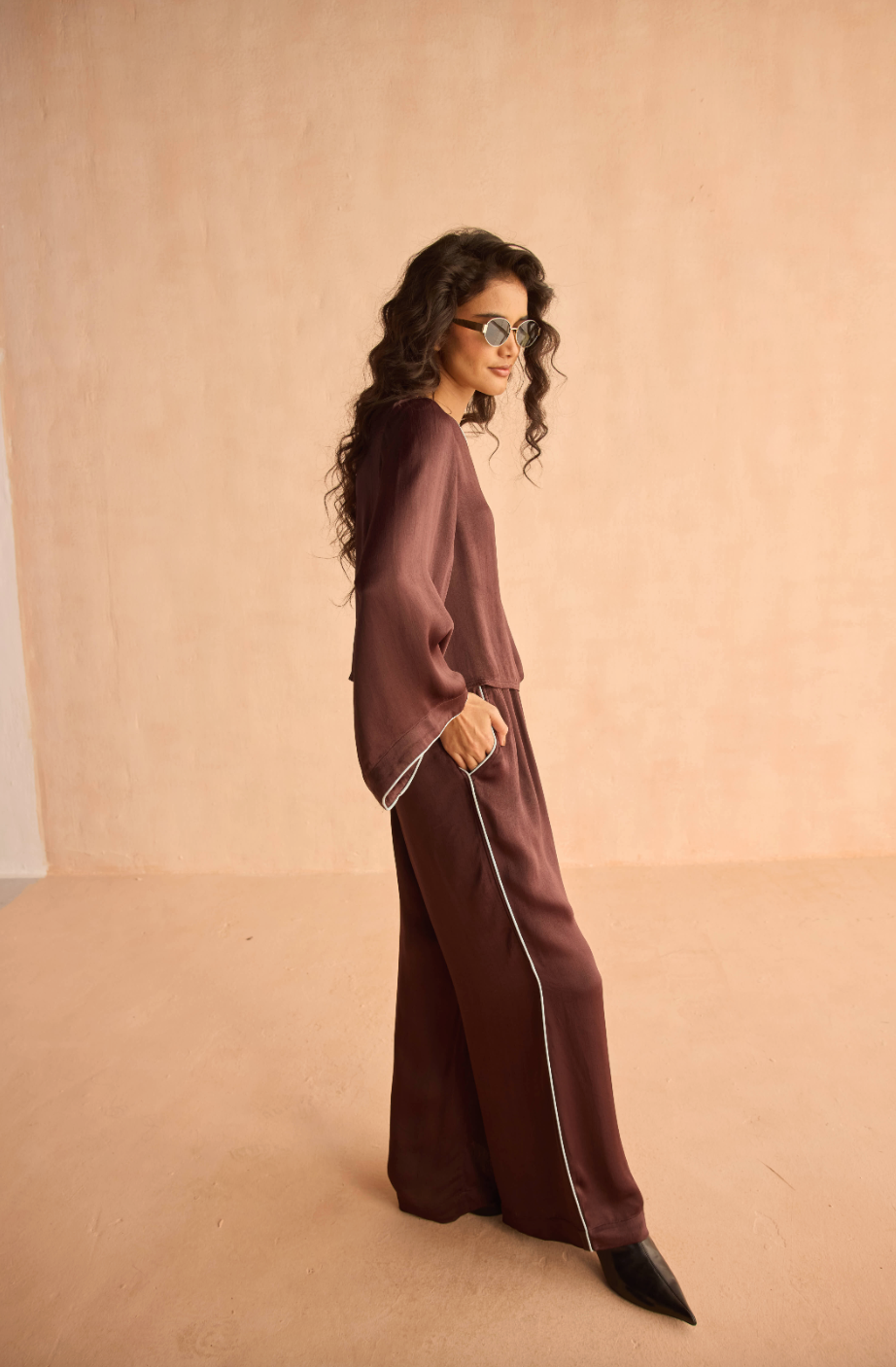 Effie Pant Solid Ganache