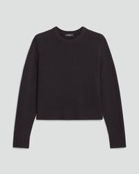 Cashmere Cropped Crewneck Sweater Cacoa