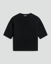 Cashmere Cropped Tee Black